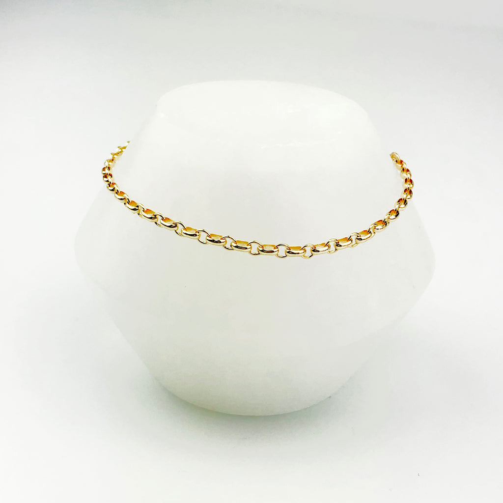 Fancy rolo chain bracelet