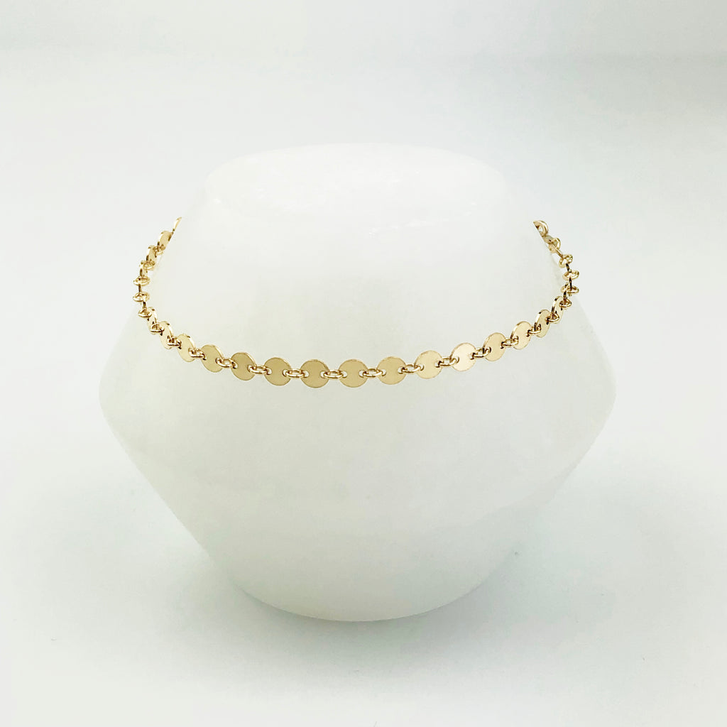 Disk chain bracelet