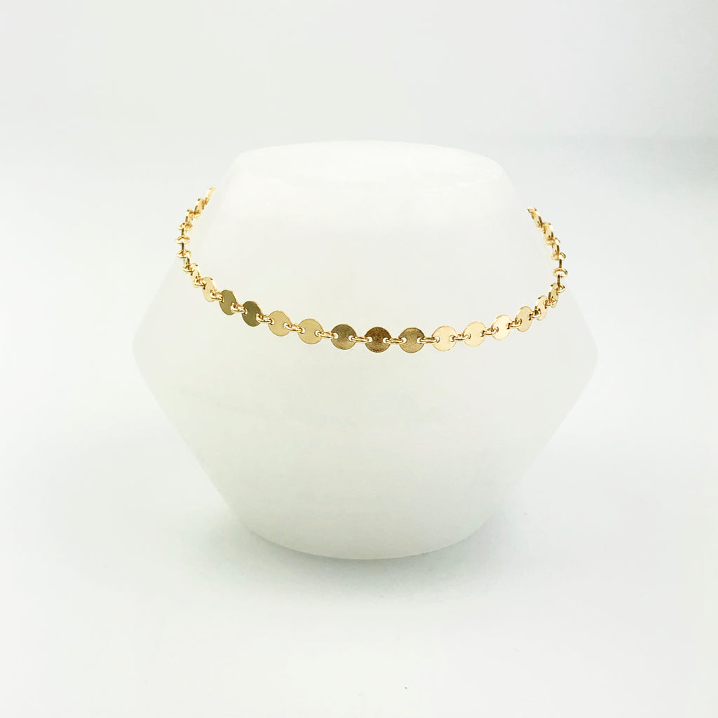 Disk chain bracelet