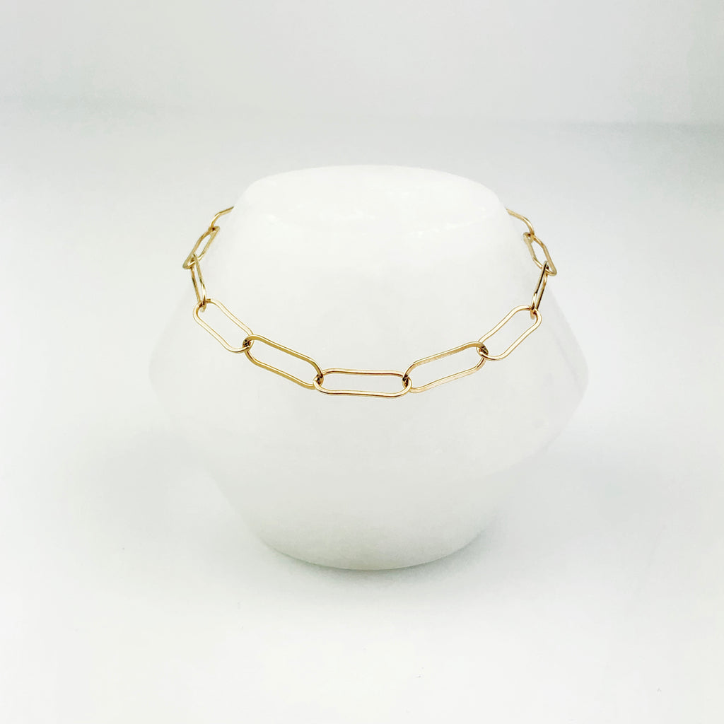 Large paper clip chain bracelet