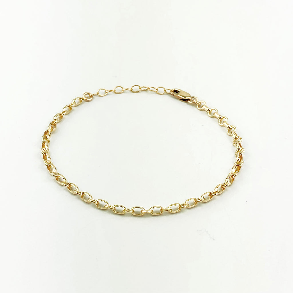 Fancy rolo chain bracelet