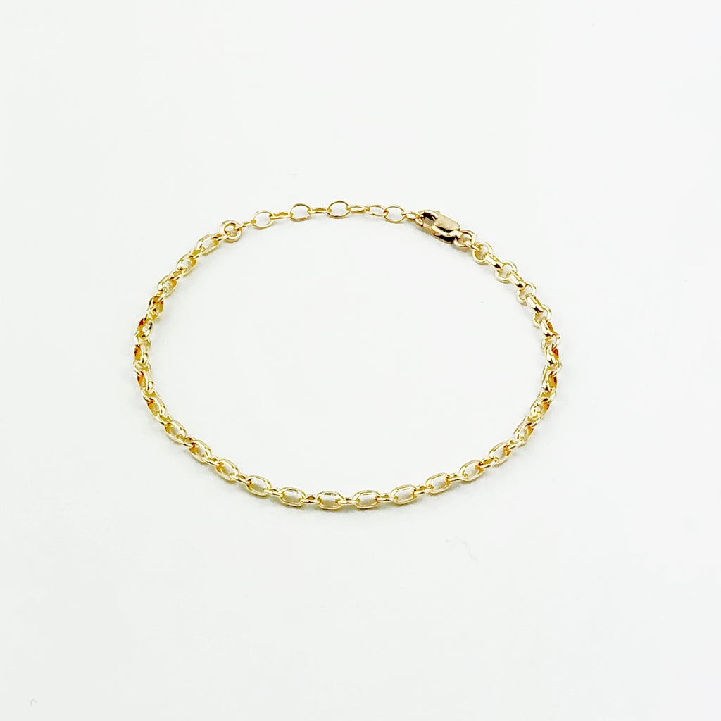 Fancy rolo chain bracelet