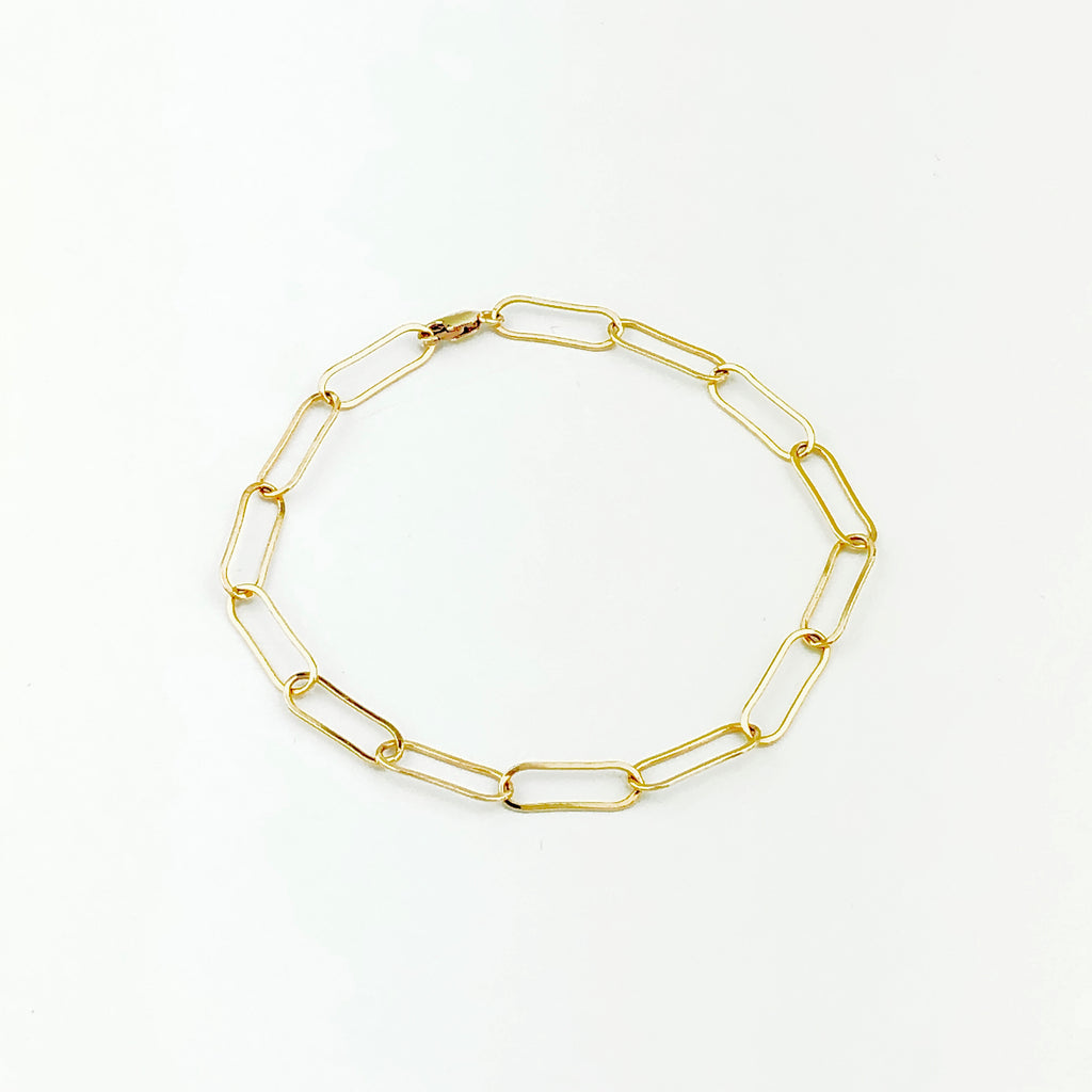 Large paper clip chain bracelet