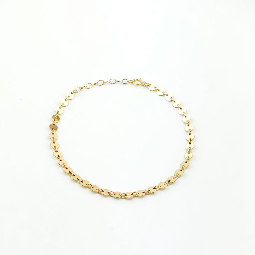 Disk chain bracelet