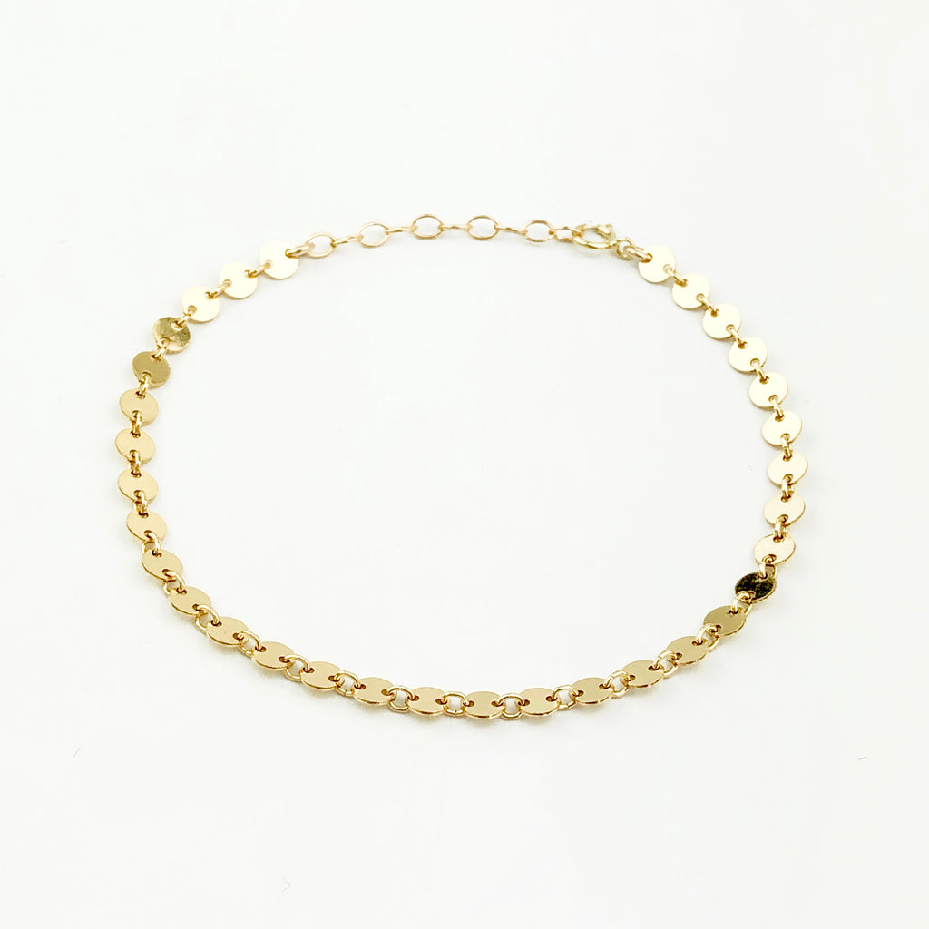 Disk chain bracelet