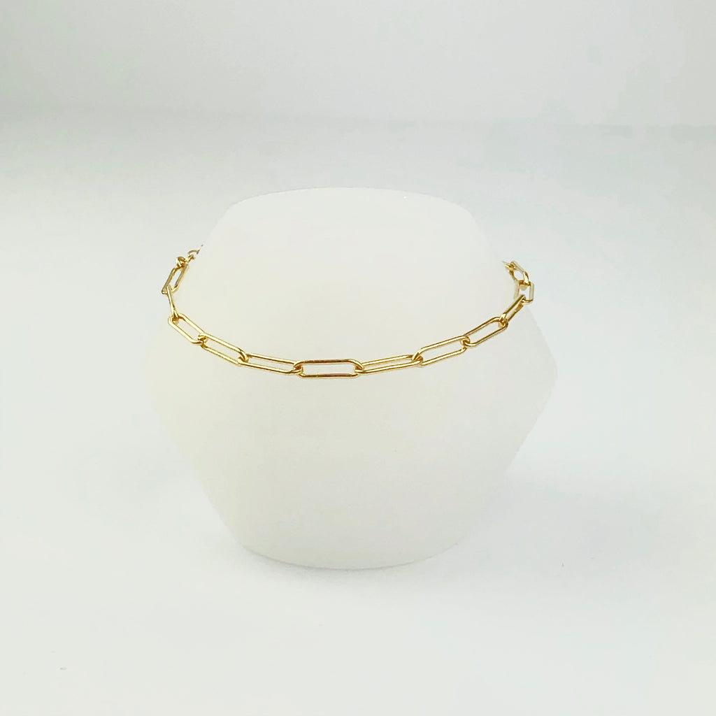 Paper clip chain bracelet