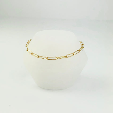Paper clip chain bracelet