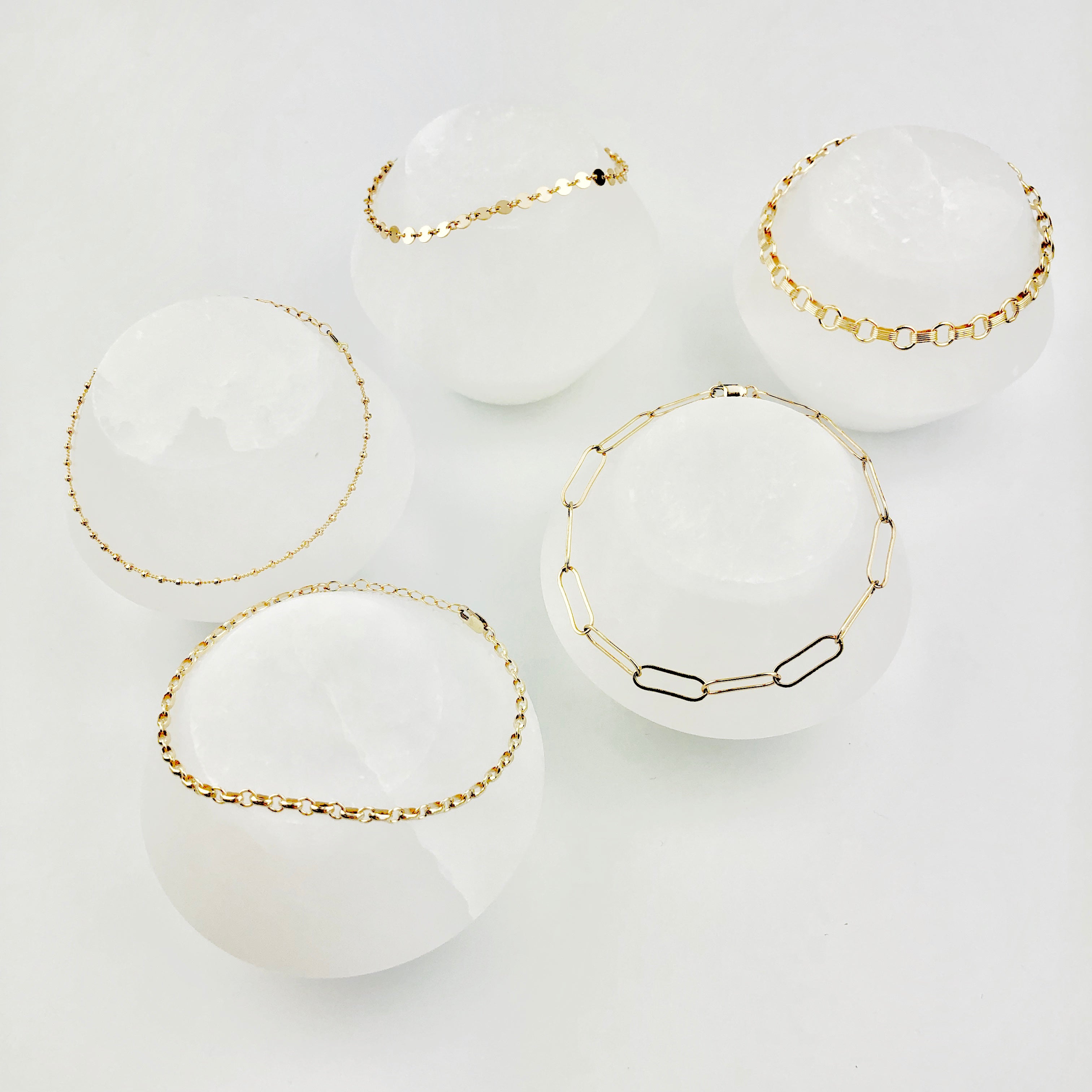 Paper clip chain bracelet