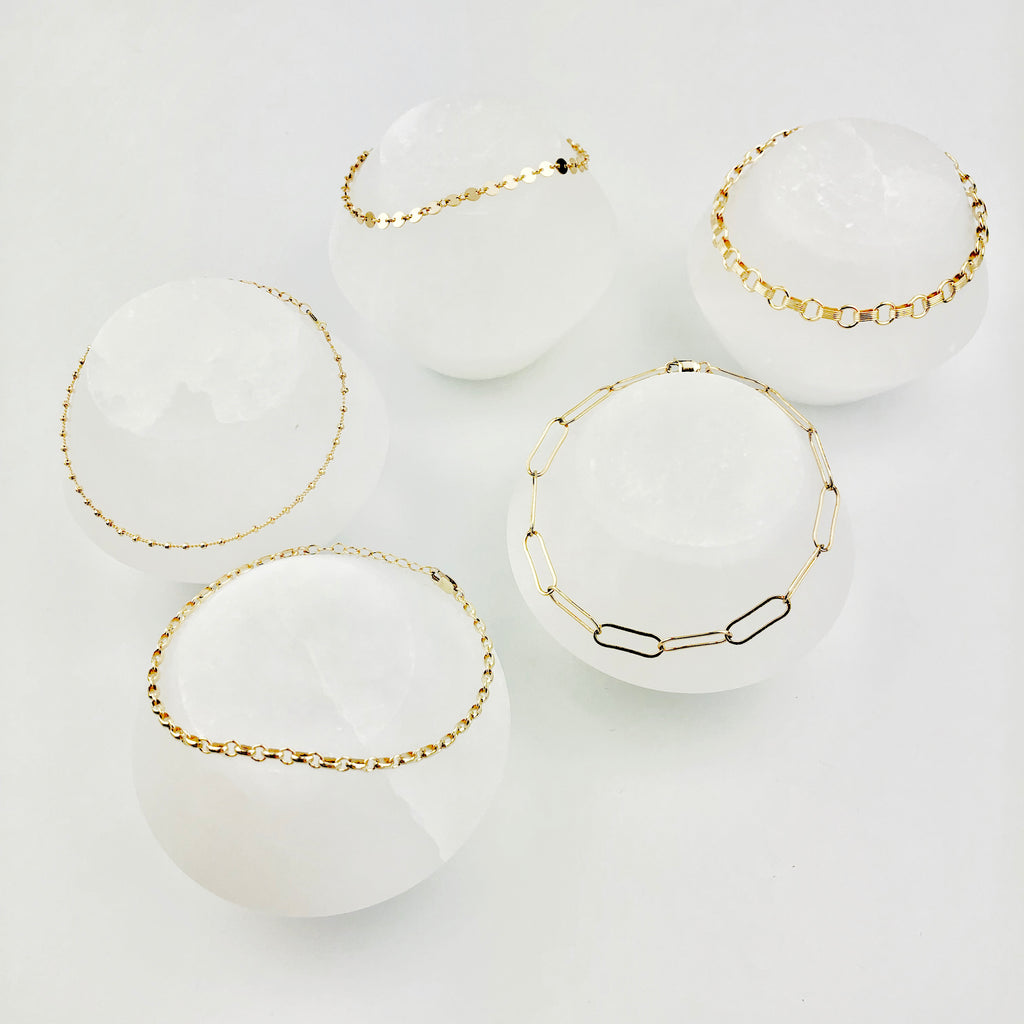 Disk chain bracelet