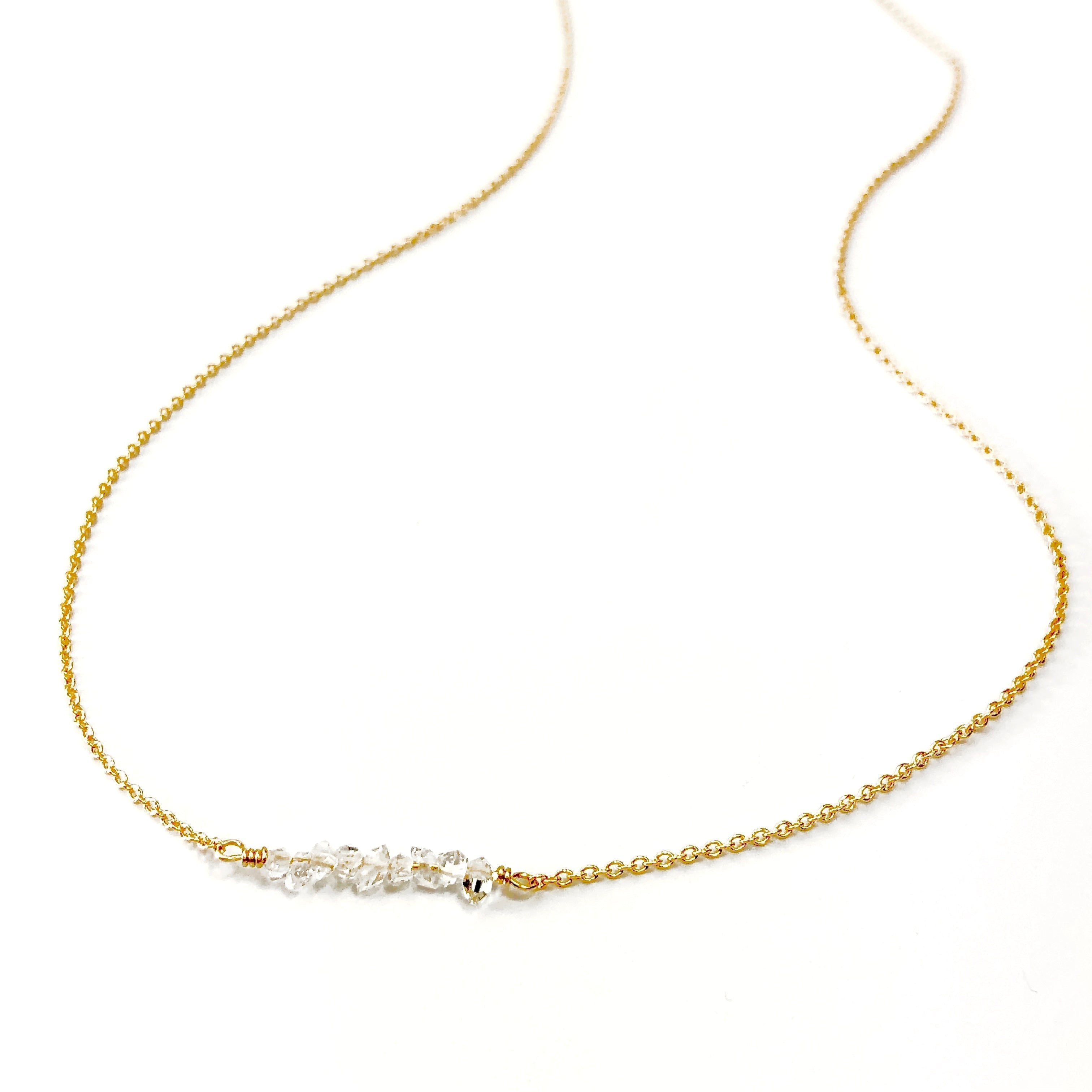 Garnet Bar Necklace