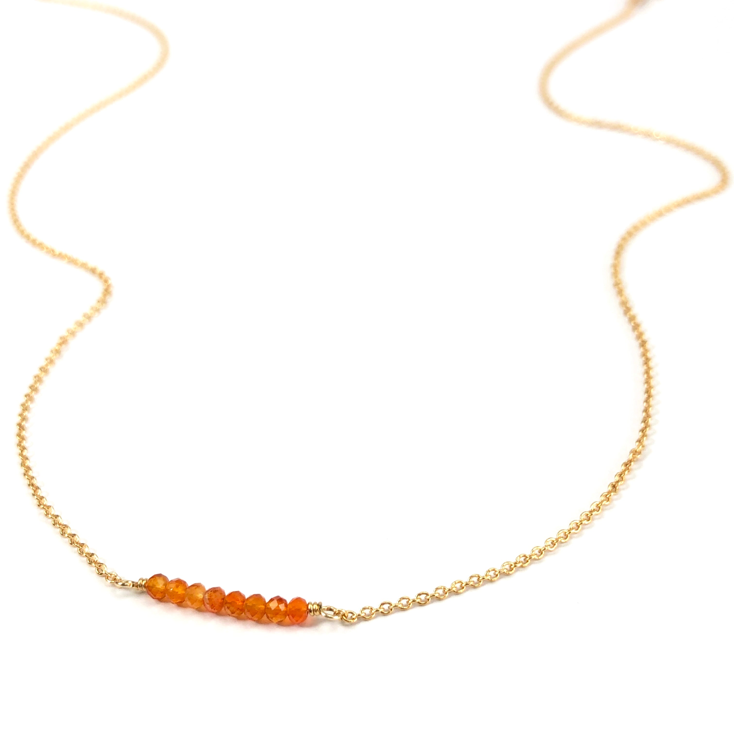 Herkimer Diamond Bar Necklace