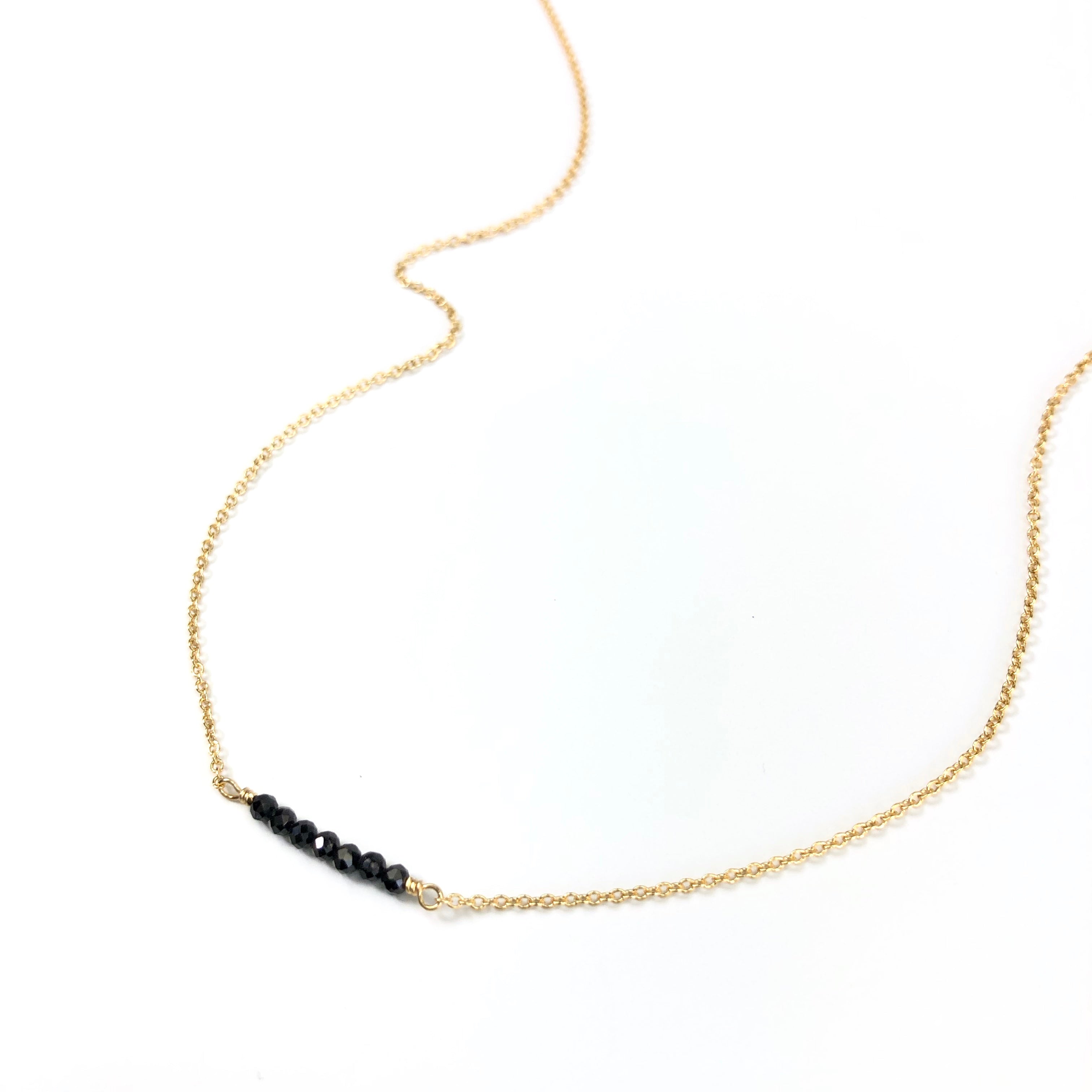 Herkimer Diamond Bar Necklace