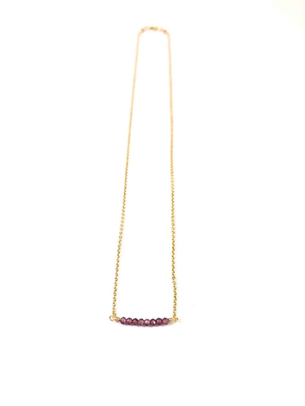 Garnet Bar Necklace