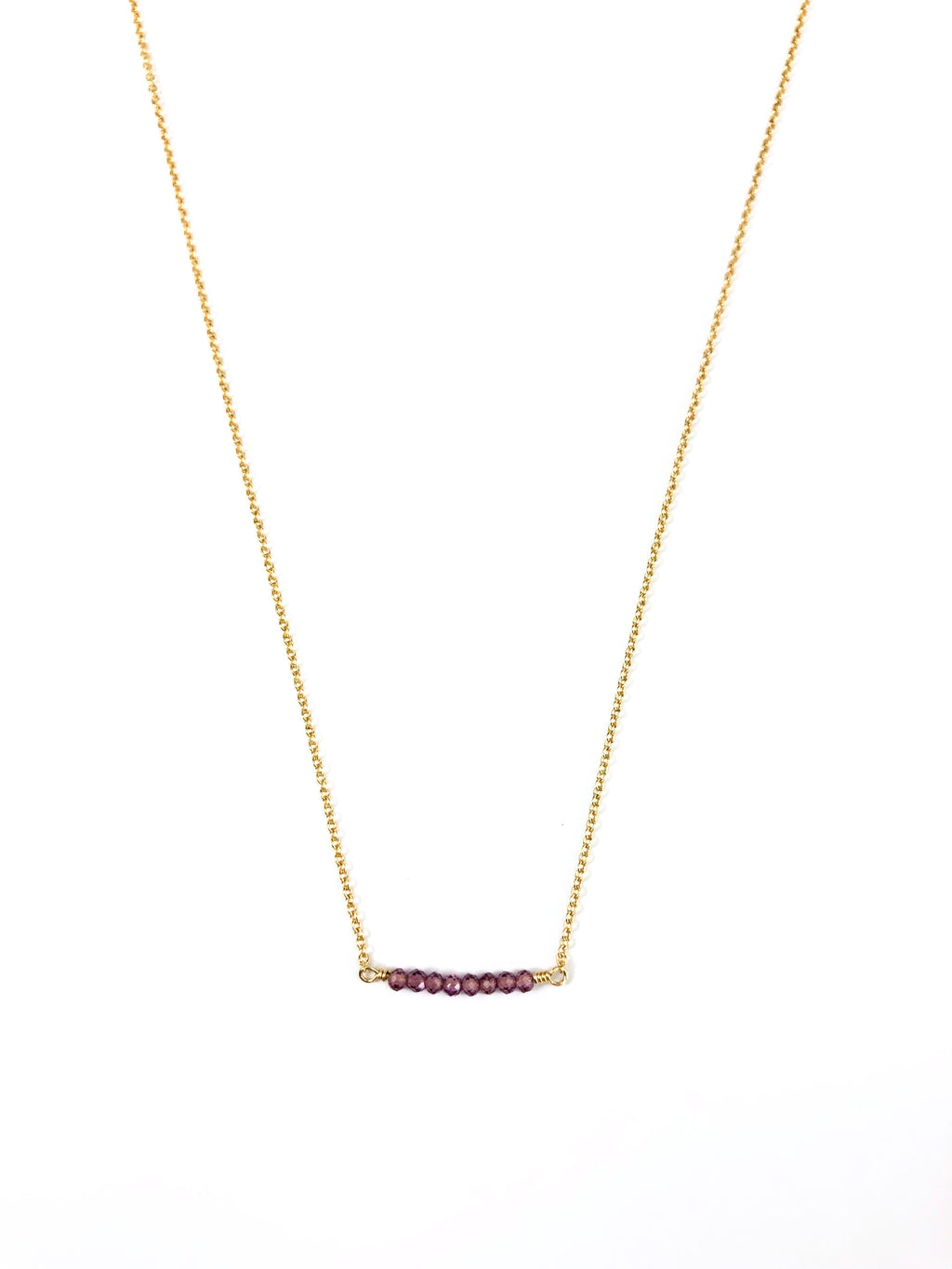 Garnet Bar Necklace