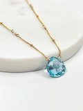 Blue Topaz Satellite Chain Necklace
