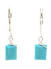 Turquoise Rectangle Earrings 14kt Gold Fill