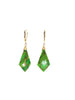 Green Turquoise Diamond Cut Earrings
