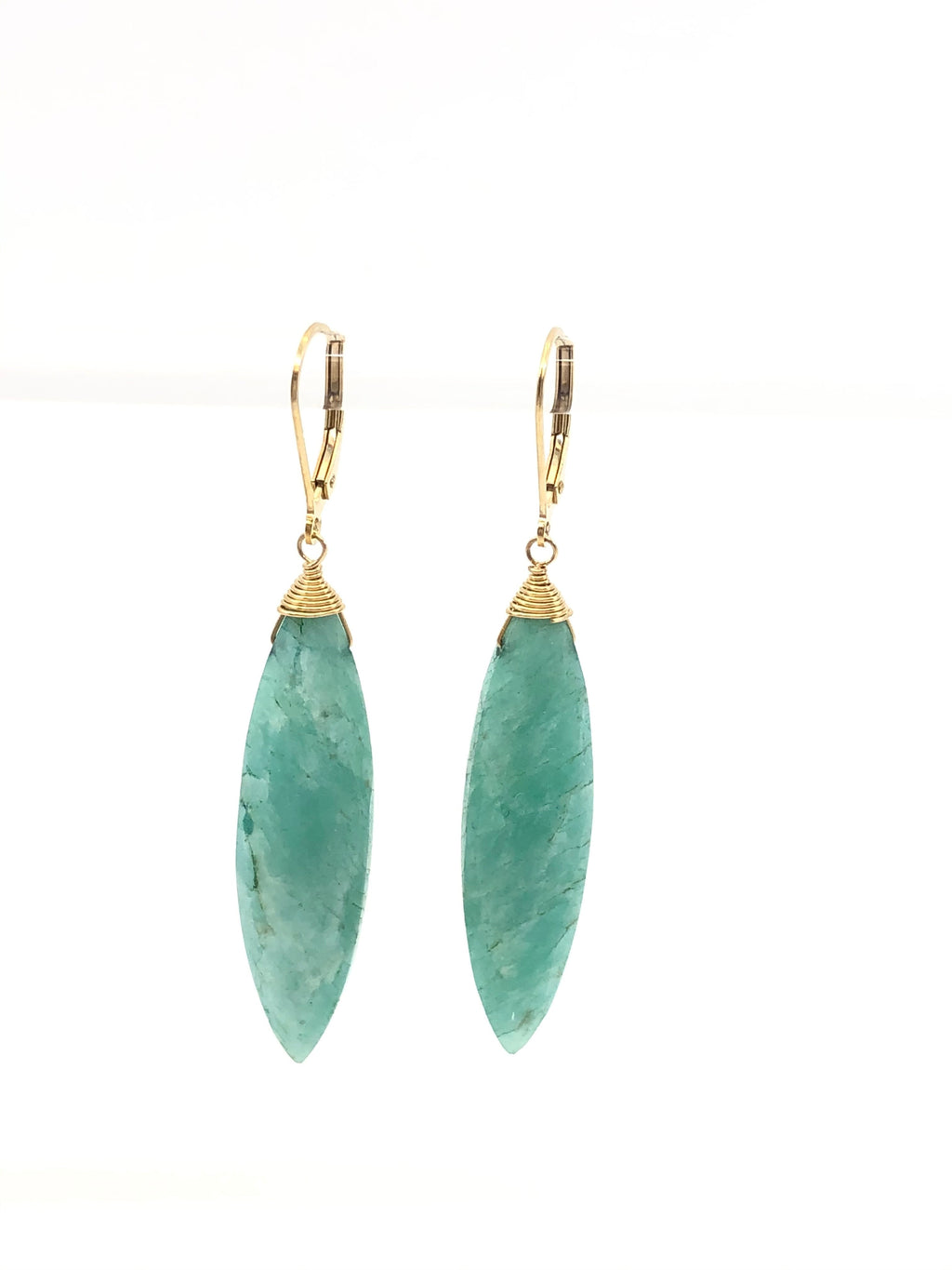 Amazonite Marquise Cut Earrings