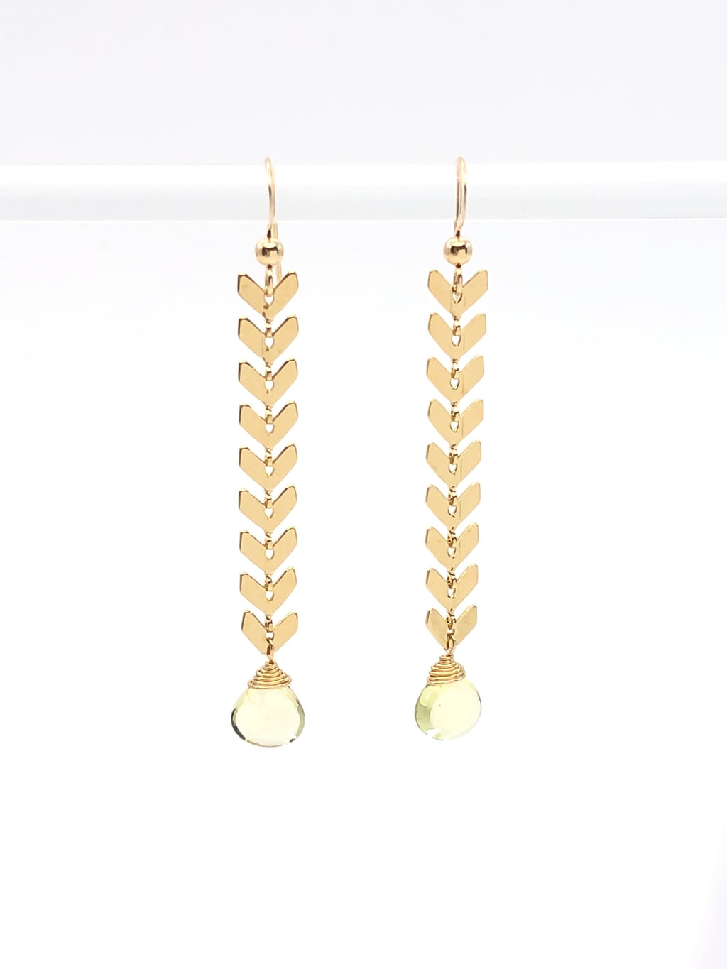 Lemon Topaz Laurel Earrings