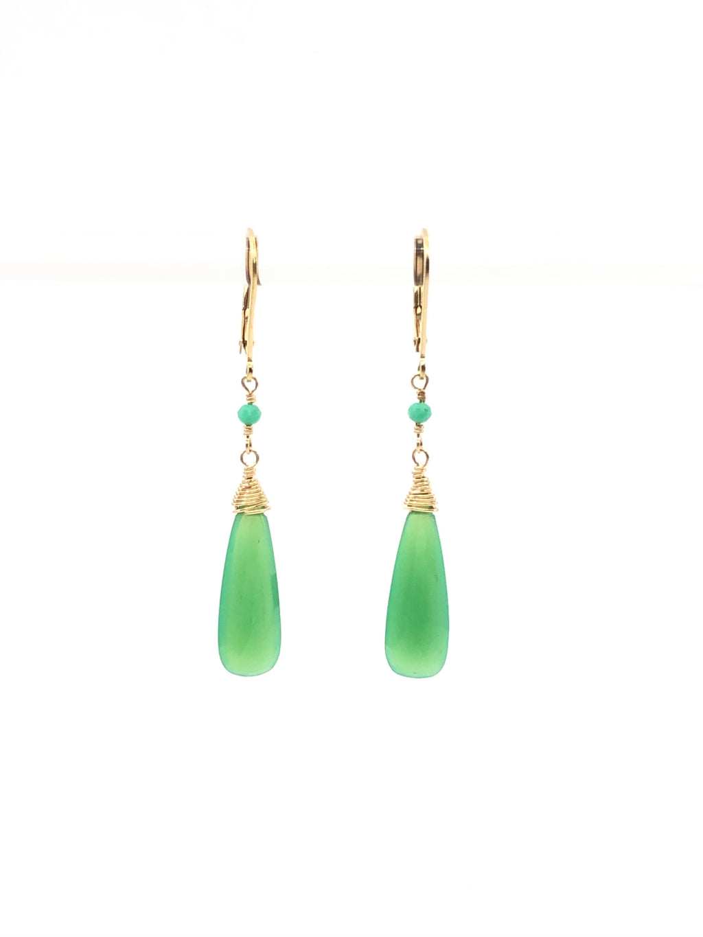 Chrysoprase Drop Earrinngs