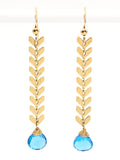 Lemon Topaz Laurel Earrings
