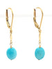Sleeping Beauty Turquoise Oval Earrings